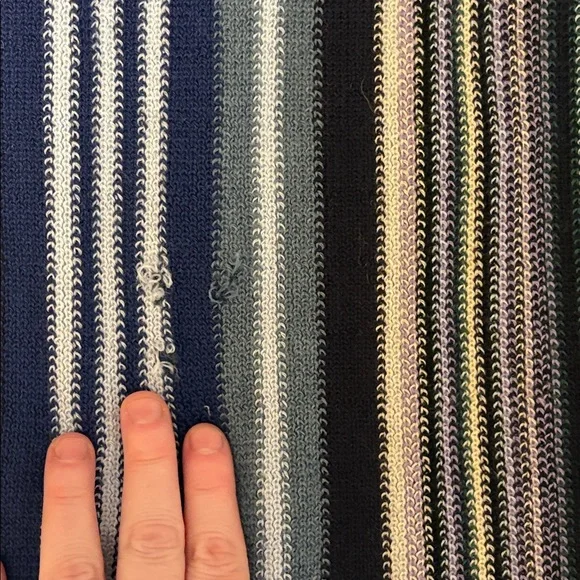 Missoni blue tone Striped Knit Scarf - Picture 5 of 5